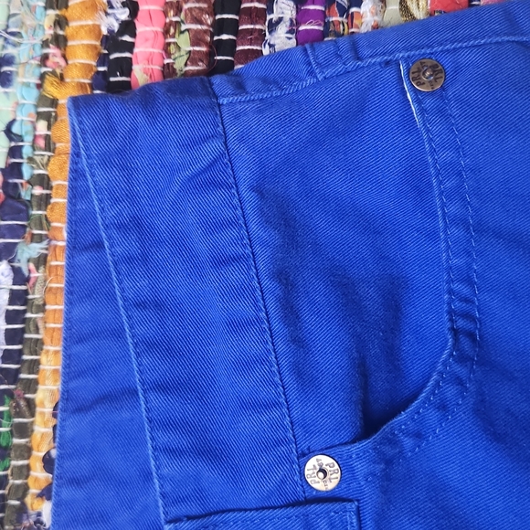 Polo Ralph Lauren Bright Blue Authentic Dungarees 100% Cotton Jeans - Picture 4 of 7